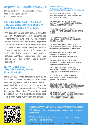 Aktionstage im Mühlenviertel Programm