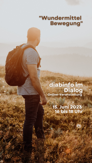 diabinfo im Dialog 2023: Wundermittel Bewegung - digitales Forum im Juni 