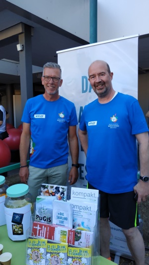 Bernd Huf und Michael Keck am DSLG-Stand