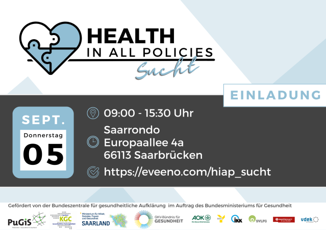 © PuGiS e. V. Health in all policies – „Sucht“ – Fachtagung am 05. September 2024 in Saarbrücken